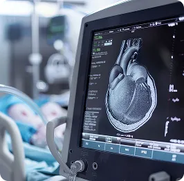 Echocardiogram heart ultrasound test illustration